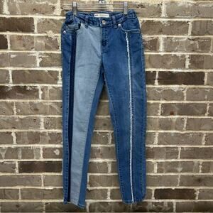 Levi's Kids 710 Super Skinny Jeans Multi Blue Patchwork Girls 10 Regular 25 x 25